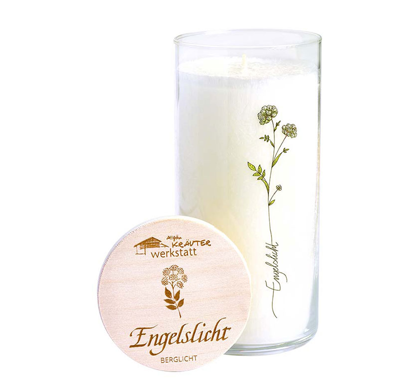 Heilkraeuterkerze im Glas - Engelslicht