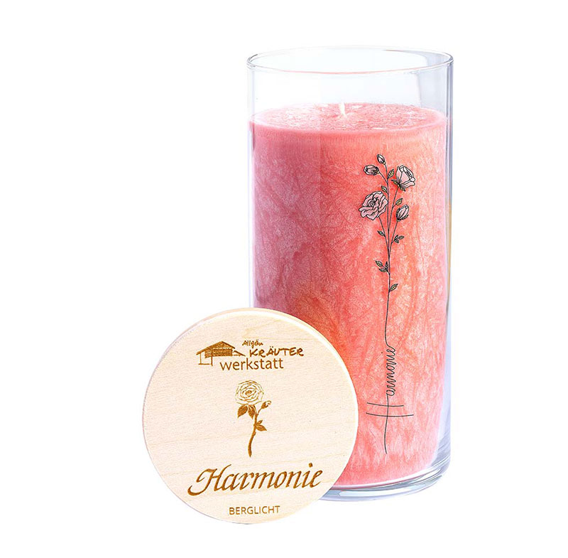 Heilkraeuterkerze im Glas - Harmonie