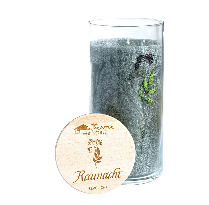 Heilkraeuterkerze im Glas - Rauhnacht