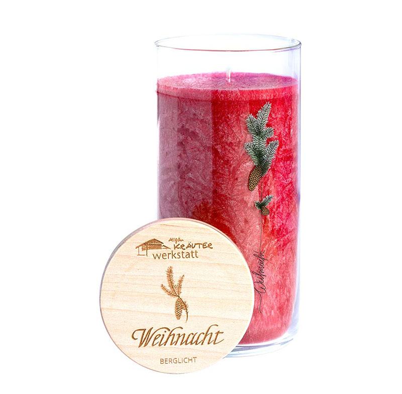 Heilkraeuterkerze im Glas - Weihnacht