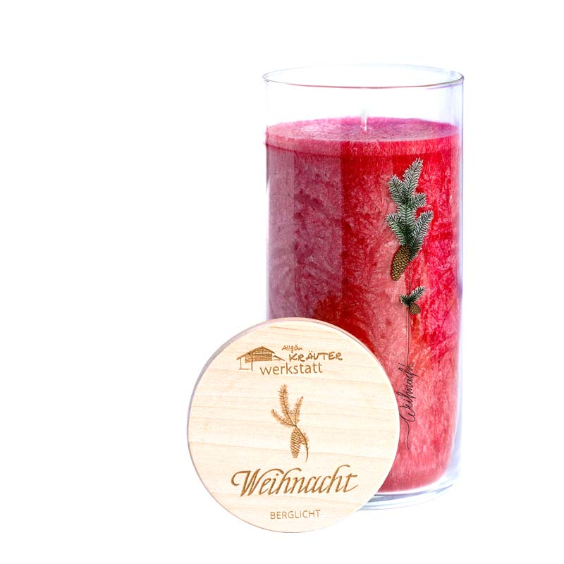 Heilkraeuterkerze im Glas - Weihnacht