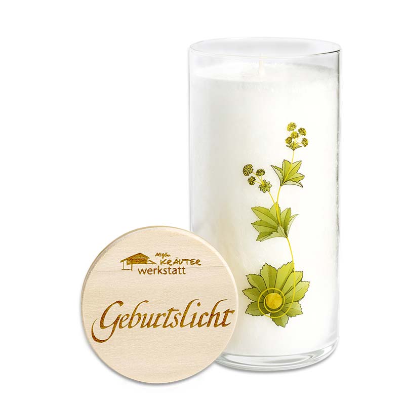 Kerze im Glas Geburtslicht