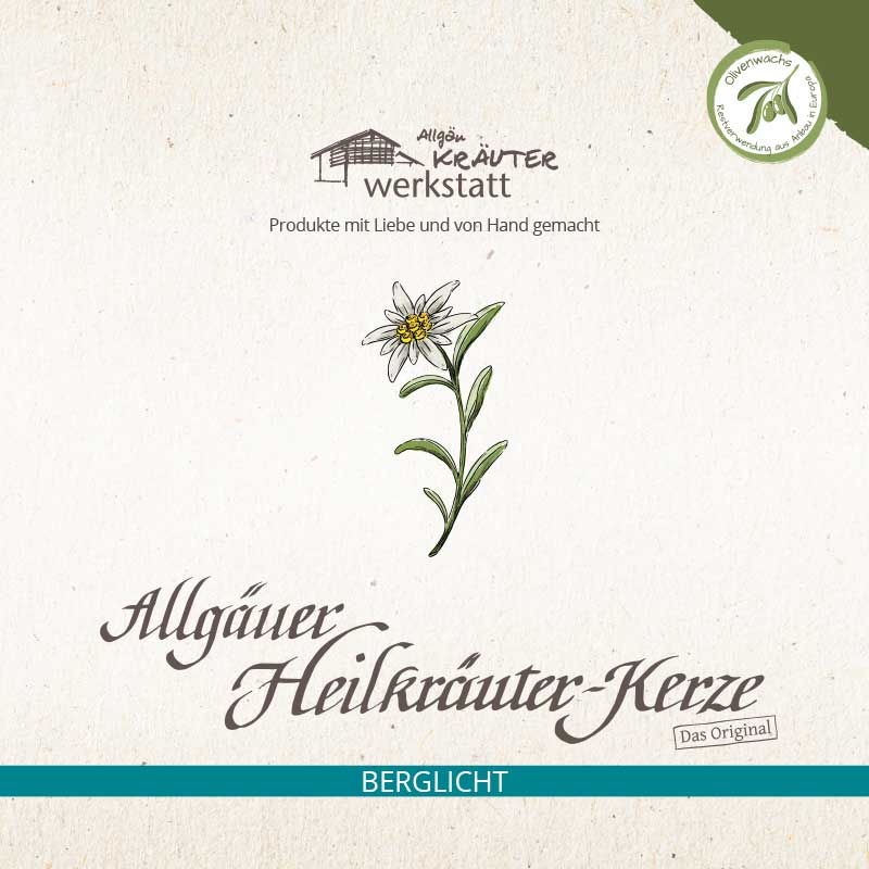 Allgäuer Heilkräuter-Kerze im Glas - Berglicht