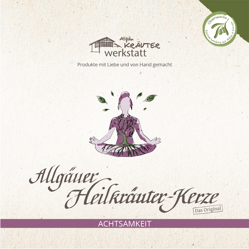 Allgäuer Heilkräuter-Kerze im Glas - Achtsamkeit
